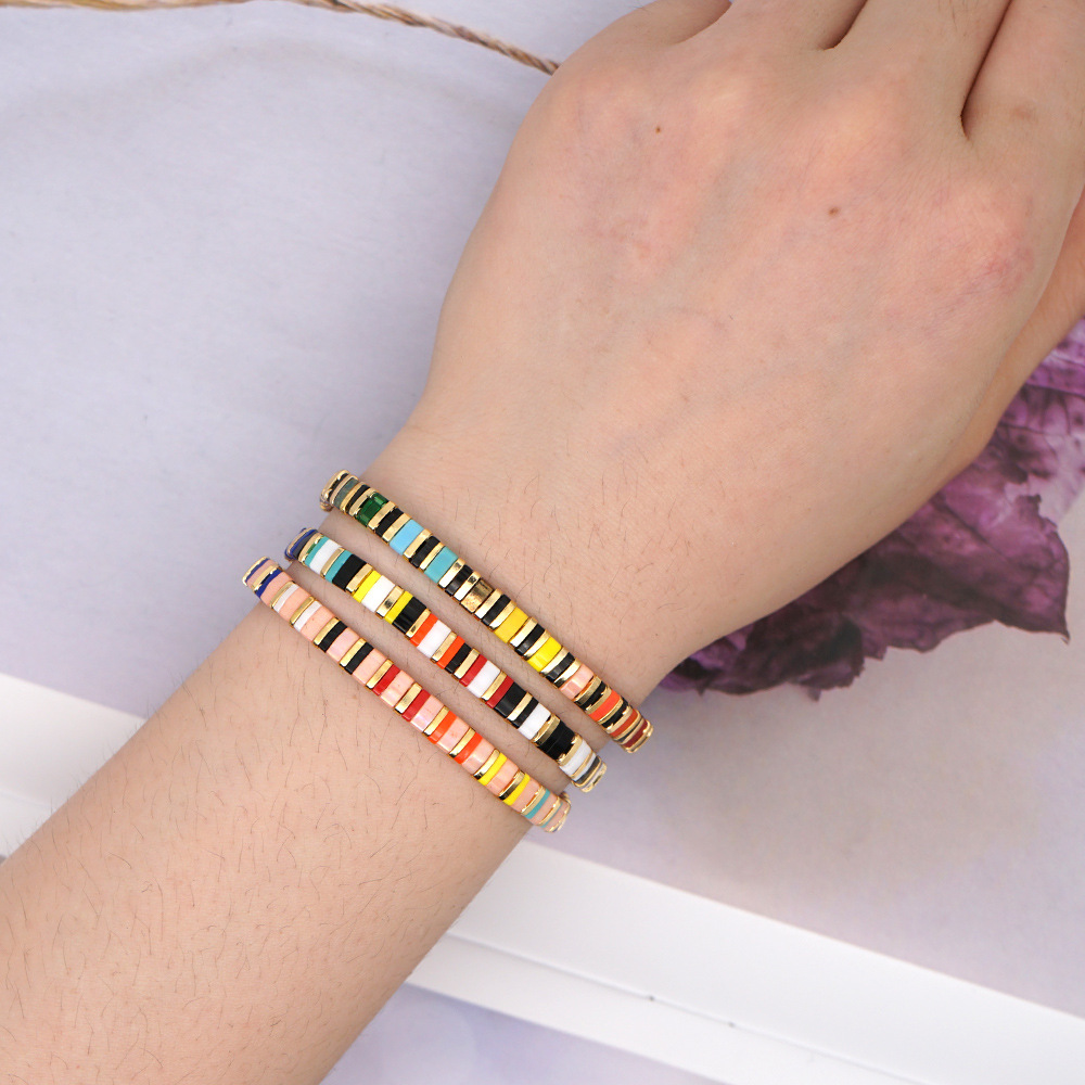 rainbow style fashion beach bohemian bracelet imported tila beaded jewelry wholesale nihaojewelrypicture14