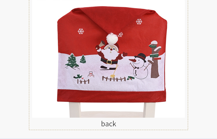 Christmas Decorations Creative Non-woven Old Man Snowman Chair Cover display picture 2