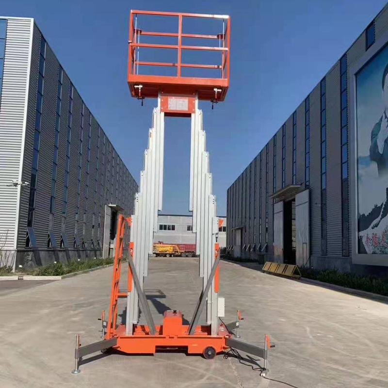 Manufacturer's aluminum alloy lift 4- 16m double column aluminum alloy lift, aerial work vehicle, aluminum alloy lift