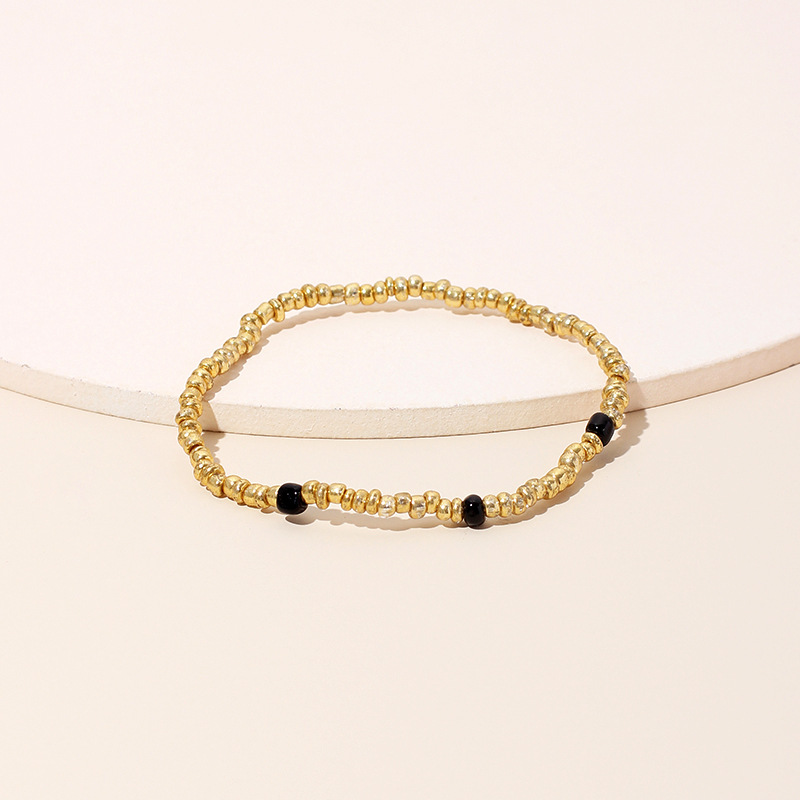 20g Weight Bracelets Classification Anniversary, Business, Travel Occasion Beaded Material Knot Pattern Women'S Gender Simple Style Style Double Ring Knotted Bracelet Open Bracelet Jewelry Korean Ethnic Style Color Rice Bead Bracelet Wholesale Nihaojewelry 6