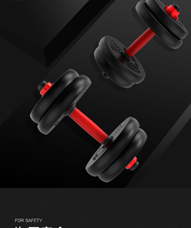 Yeni kauçuk kaplı dambıl erkek ve kadın ev egzersiz fitness kaliteli ekipman 15/20/30 kg set