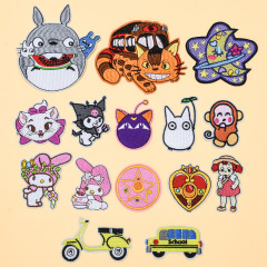 Manufacturer Direct Sales Animal Cartoon Chinchilla Anime Rabbit Bear Pattern Embroidery Cloth Patch Can Be Ironed DIY Children's Clothing Accessories 