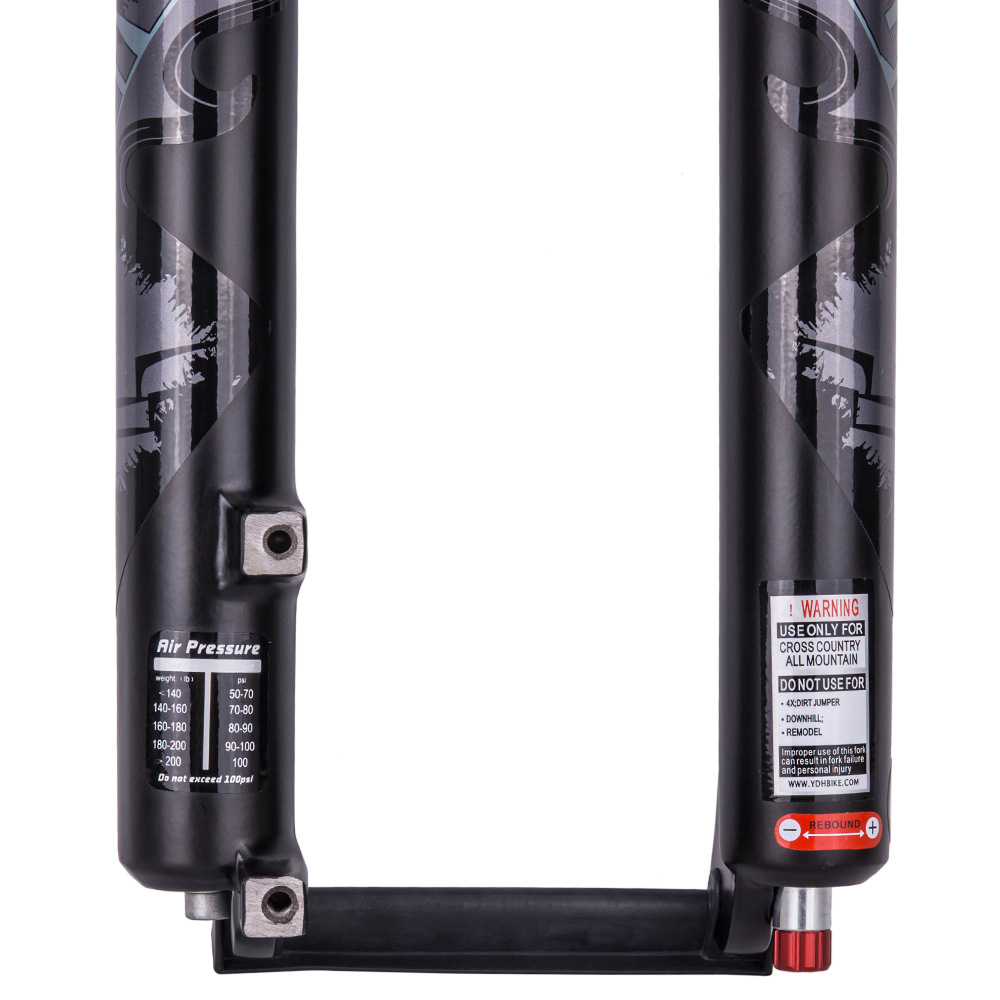 26/27.5 tubo recto de control de hombro de liberación rápida amortiguación bicicleta de montaña tenedor delantero de aleación de magnesio Tenedor de aire con cerradura tenedor delantero