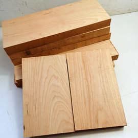 厂家直销樱桃木木料北美樱桃木小木板板材原木雕刻料挖盘料勺子料