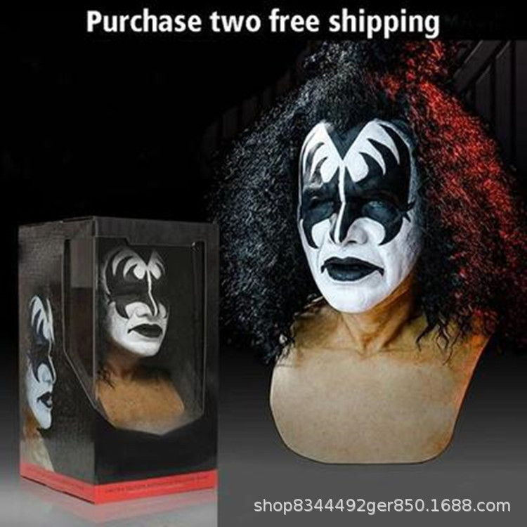 KISS Gene Simmons cantante máscara tocados de Halloween horror Crazy Music Festival Accesorios