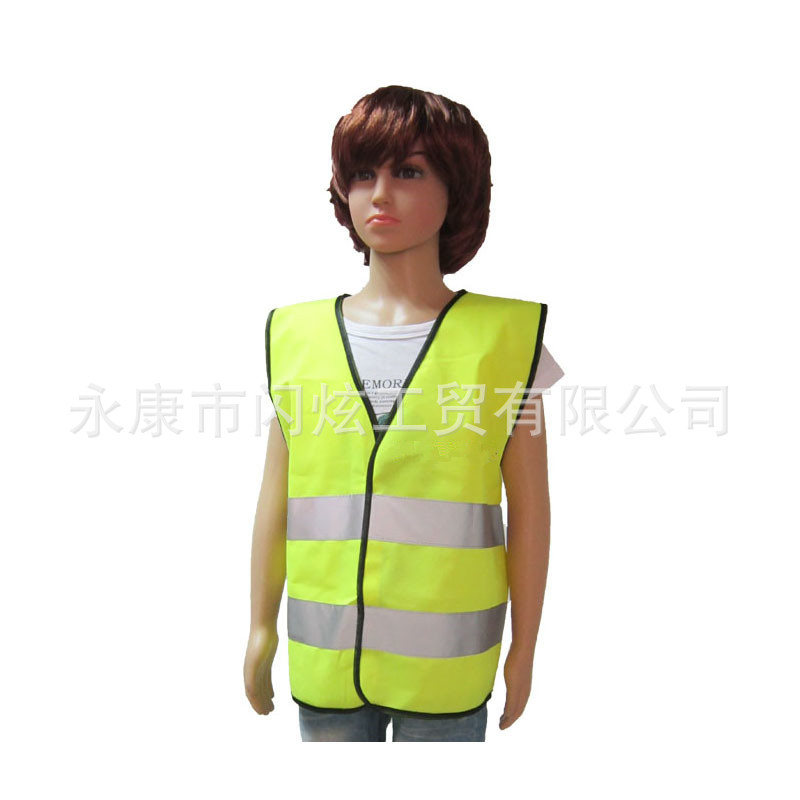 Children's safe retroreflective fluorescence vest for students