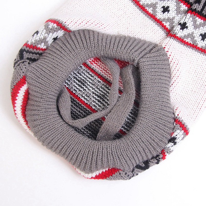 Christmas Reindeer Maple Leaf Snowflake Holiday Pet Clothes Turtleneck Knitted Sweater Dog Cat Clothing Winter Coat_voghion.com