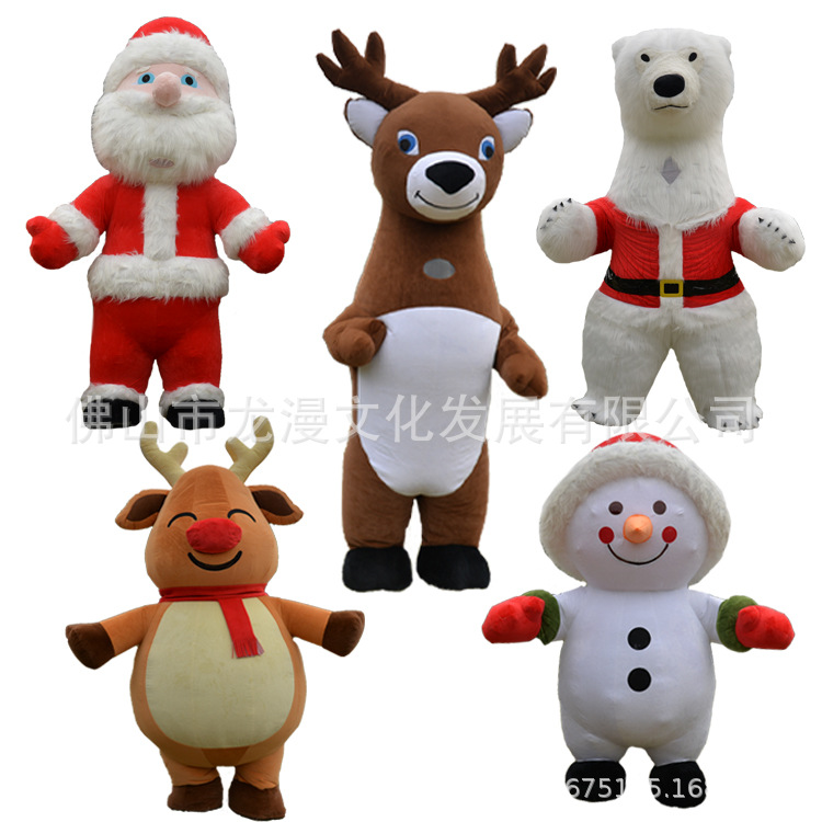 Inflatable Christmas cartoon doll for elderly