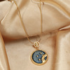 Fashionable small design necklace, chain, trend zodiac signs, Japanese and Korean, trend of season, simple and elegant design