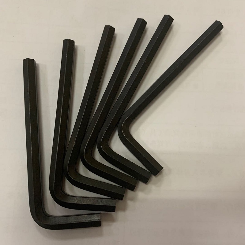 厂家产销中高碳钢加硬淬火英制L形内六角扳手7/32（S5.55）*30*78