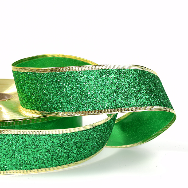 苗苗织带 圣诞节撒粉带 彩色葱粉织带蛋糕彩葱带 节日礼品包装辅料批发详情7