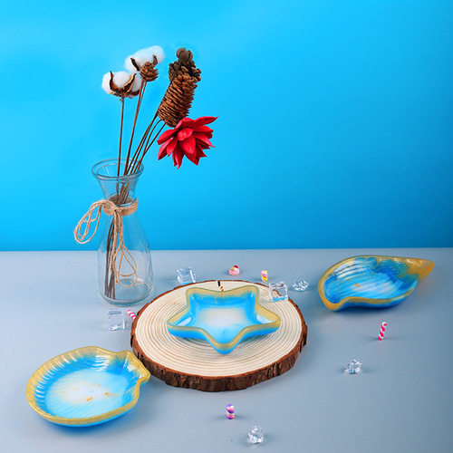 DIY Resin Mold Set of 3 Items: Disc, Starfish, Sea Shell, Silicone Handmade Craft Mold