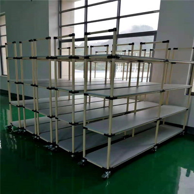 长沙8周转车1.2精益管/线棒工作台手推车/湖南货架优工厂|ms