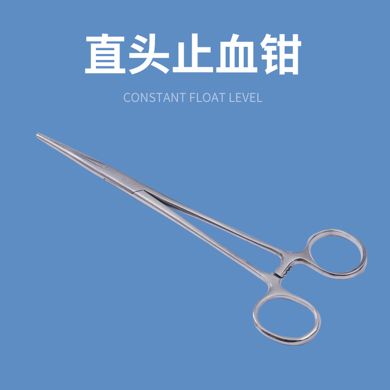 Veterinaria Quirúrgica pinzas Hemostat 16 18cm codo recto PET depilación veterinaria de acero inoxidable Hemostat