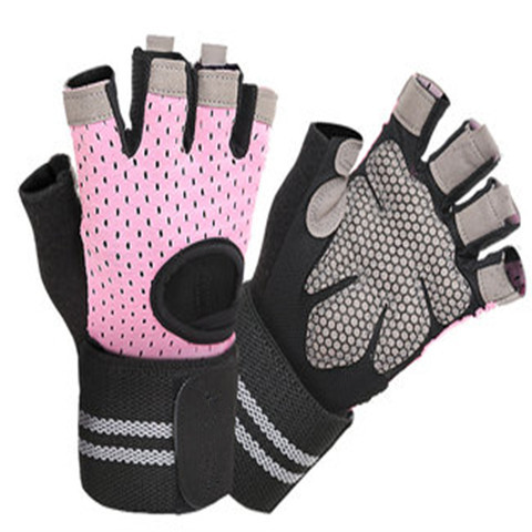 Guantes de fitness para hombres de medio dedo deportes femeninos equipo de equitación al aire libre entrenamiento resistente al desgaste levantamiento de pesas antideslizante mancuerna protección de la palma