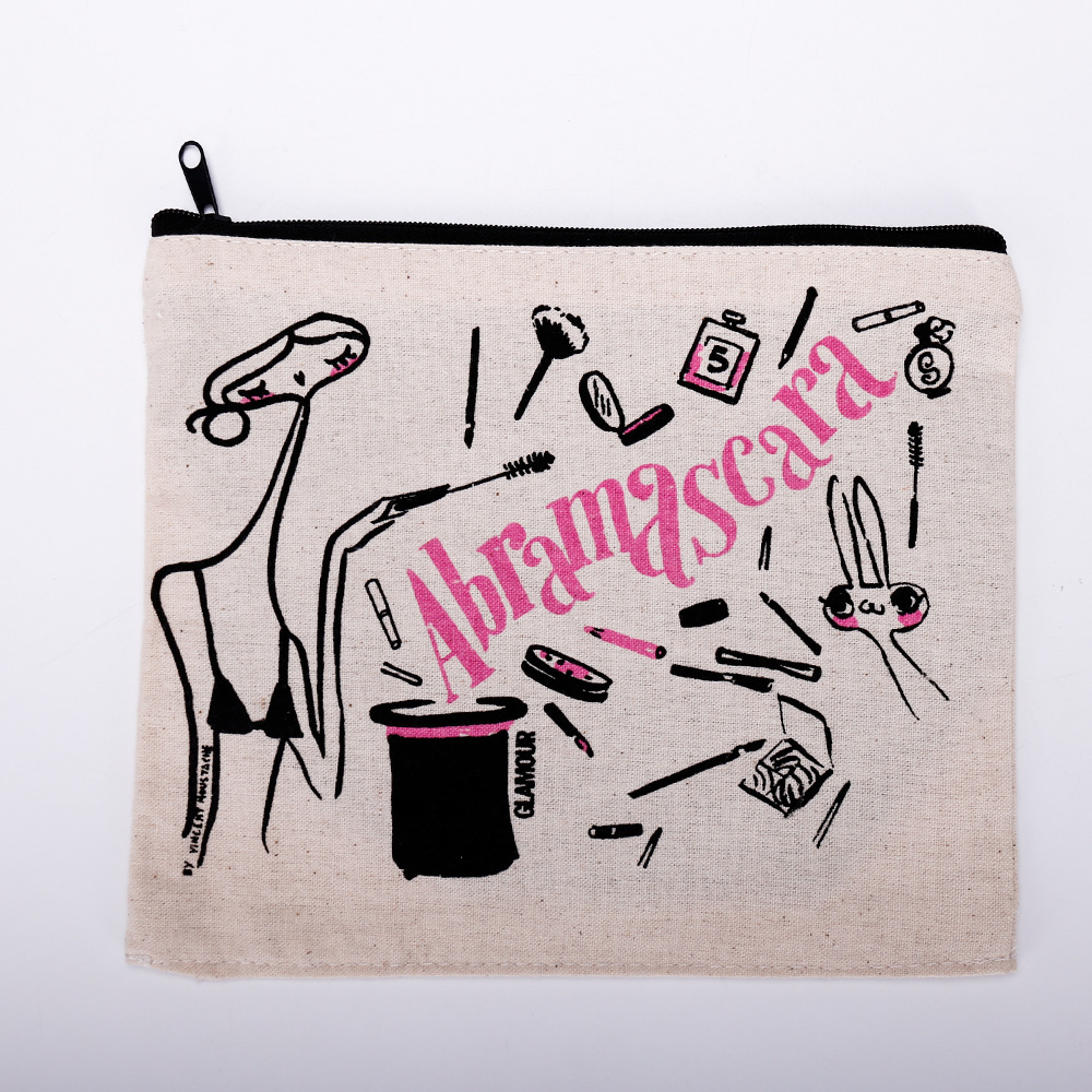 帆布拉链袋批发办公文具收纳袋 化妆品化妆工具包装收纳防尘布袋