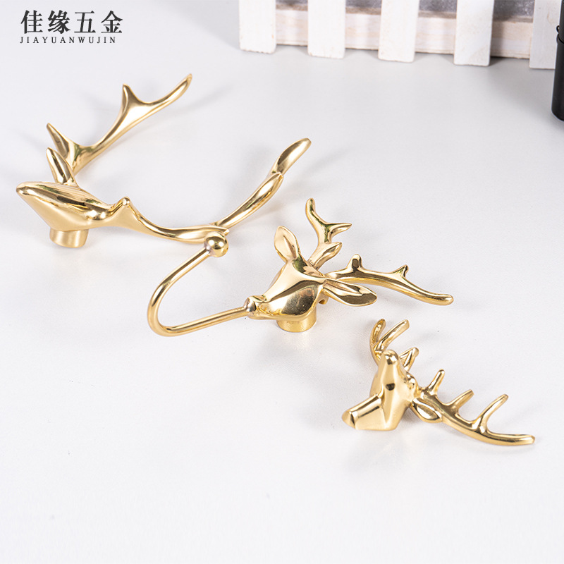 欧式家居鹿角挂钩装饰墙上置物架壁挂创意墙面个性鹿头挂钩挂饰