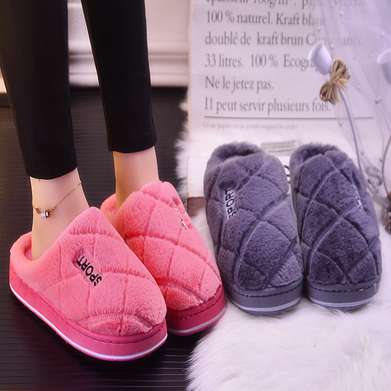 Cotton slippers female winter household...