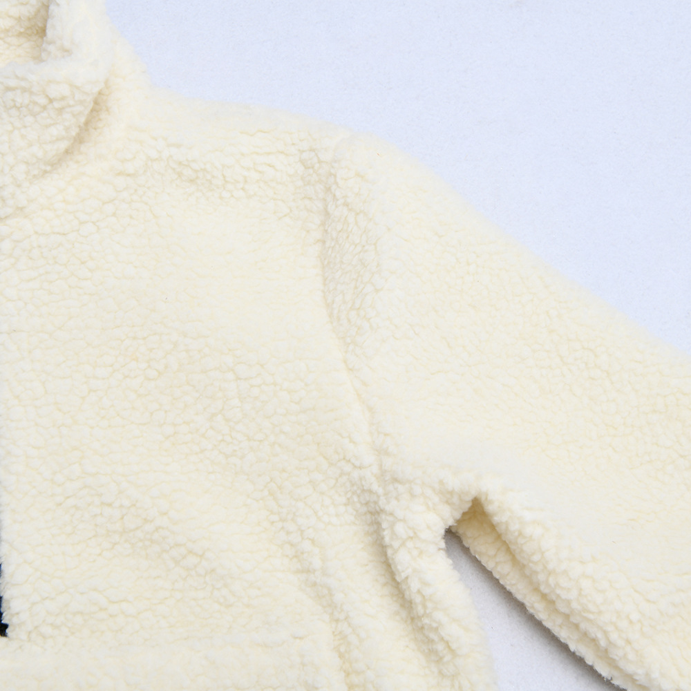 thick warm zipper lamb wool sweatshirt NSFD31191