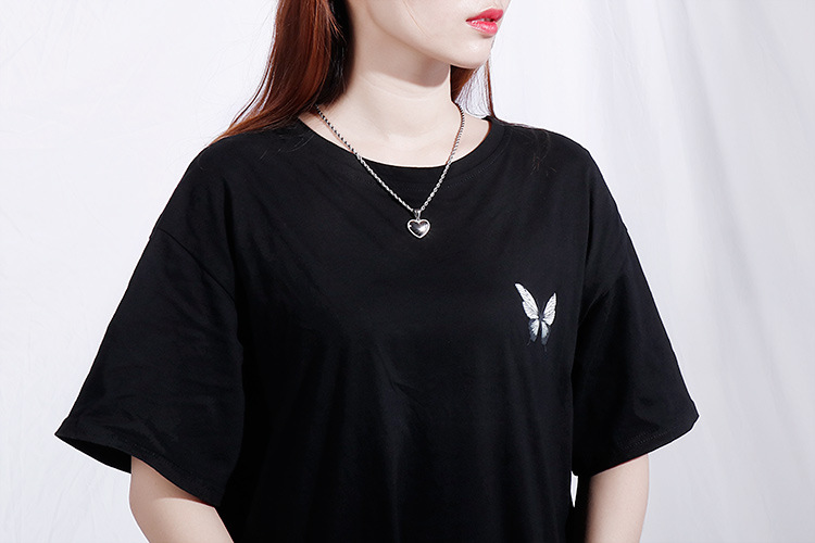 Acier Au Titane Plaqué Or 18K Cœur display picture 9