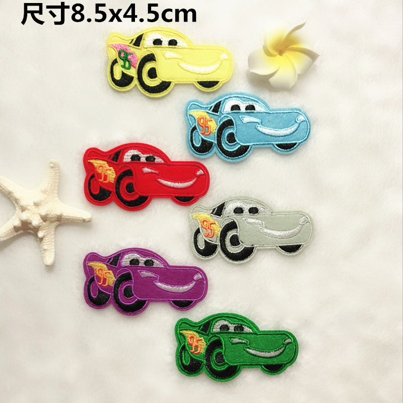 卡通刺绣布贴 小汽车服装辅料补丁贴 儿童时尚DIY跑车熨烫贴定制