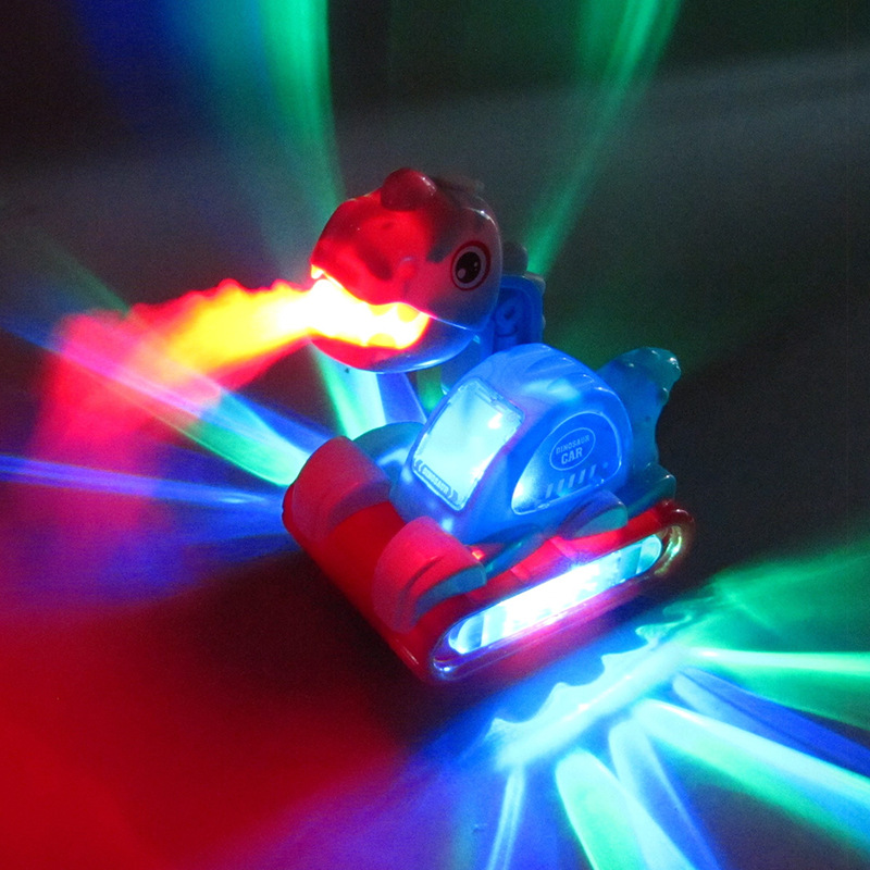 Tiktok aerosol eléctrico dinosaurio vehículo de ingeniería mezcla cemento modelo coche Universal Light Music juguete para niños