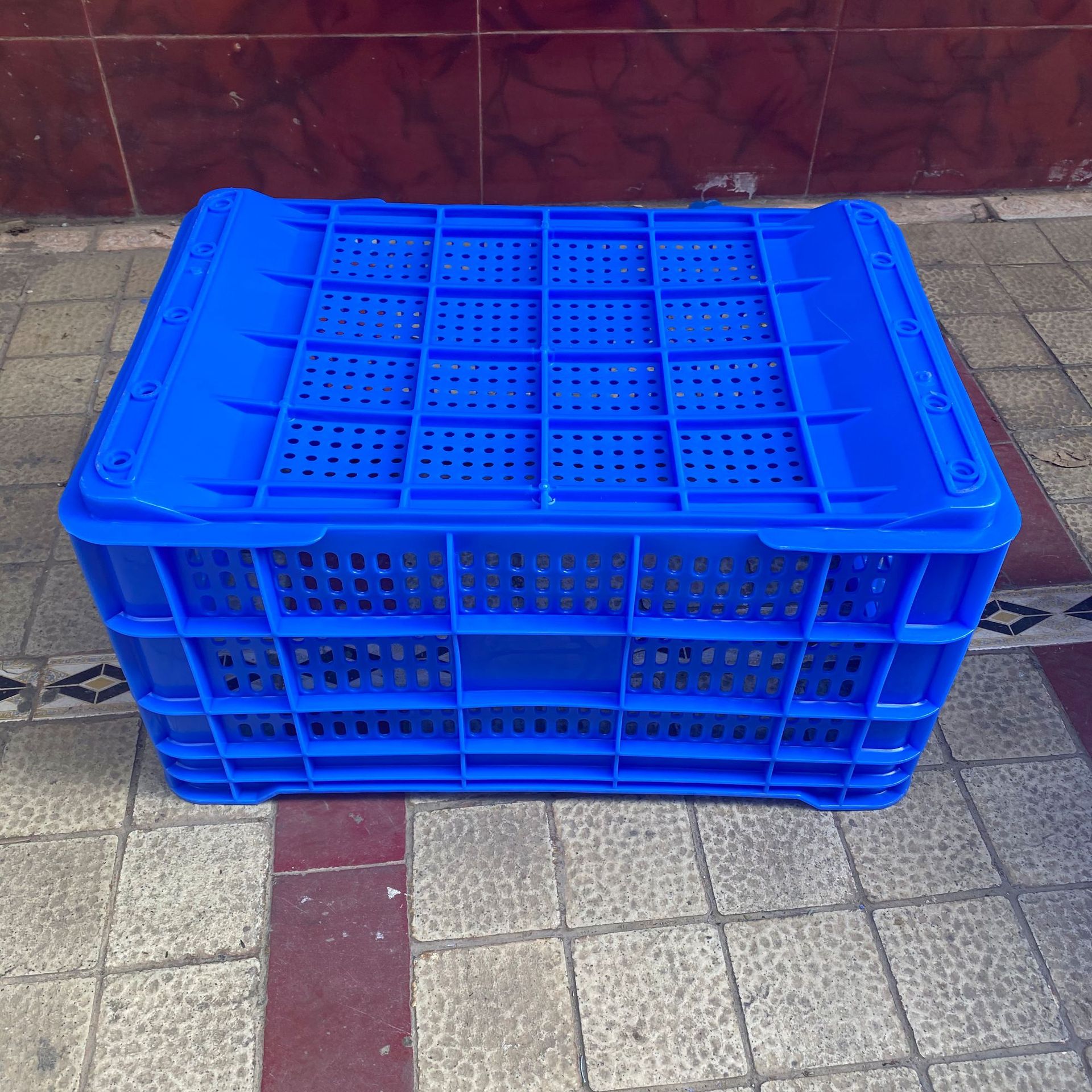 610*420*315广西塑胶周转筐 厦门黄色塑料箱 上海红色 绿色塑料筐