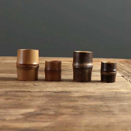 Handmade Bamboo Kung Fu Teapot Lid Holder Bamboo Tea Ceremony Accessories Cup Lid Holder Zhejiang Bamboo Tea Set Factory Direct Sales