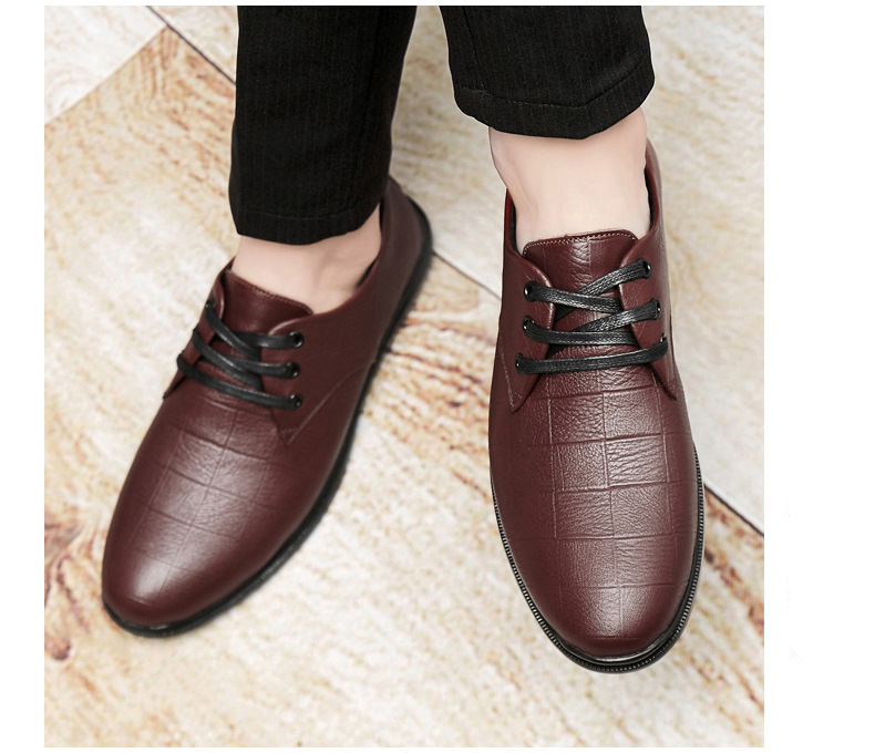 Herren Leder Freizeitschuhe Mit Prägung Arbeitsschuhe Aus Leder_voghion.com