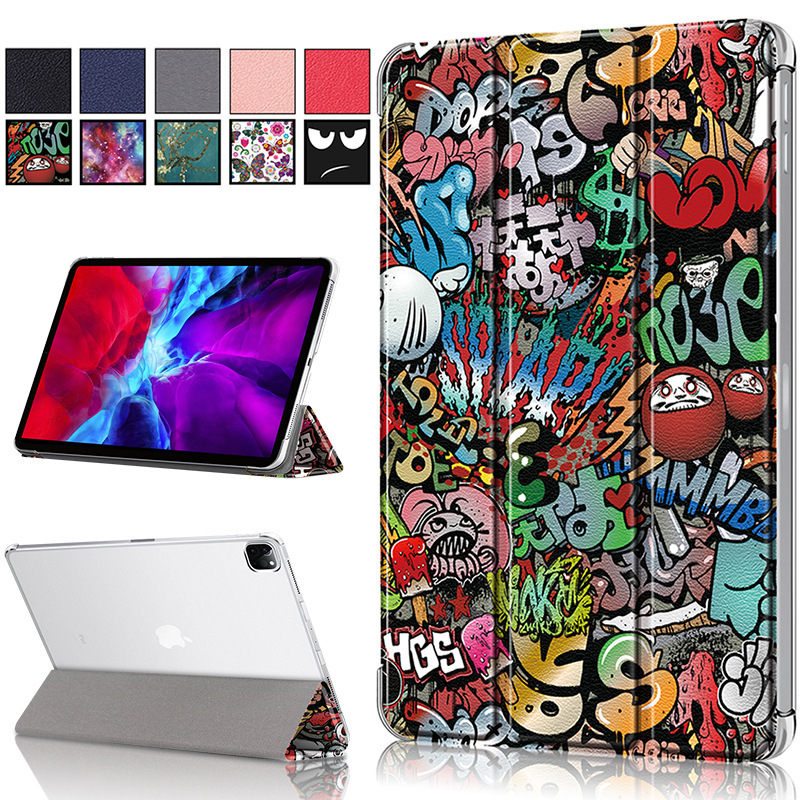 For 2020 ipad pro 12.9-inch protective case ipad 2020 PC hard case tri-fold ipad 12.9