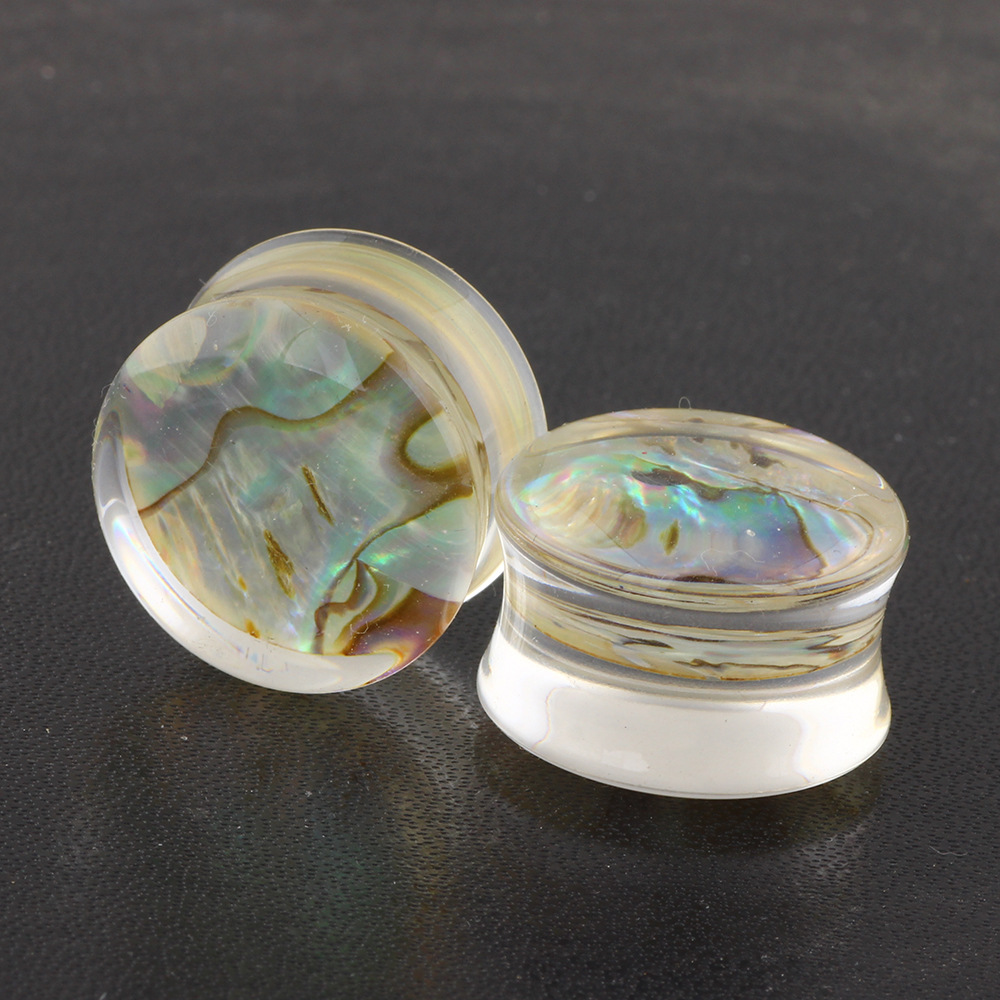 Deer Shell Ear Expander Set 18mm Amber Ear Gauges for Ear Piercing Jewelry Wholesale detail image 10