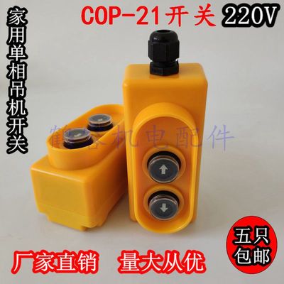 household Mini electric hoist 220 Handle Switch button switch Up and down Crane controller Remote control