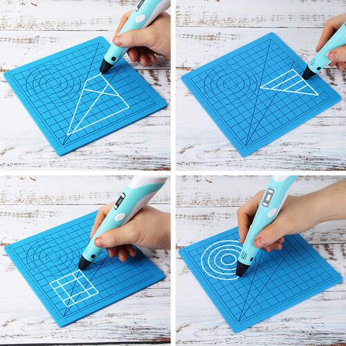Cross-border hot selling 3D printing pen silicone design pad DIY creative drawing silicone template pad with heat-proof finger cots