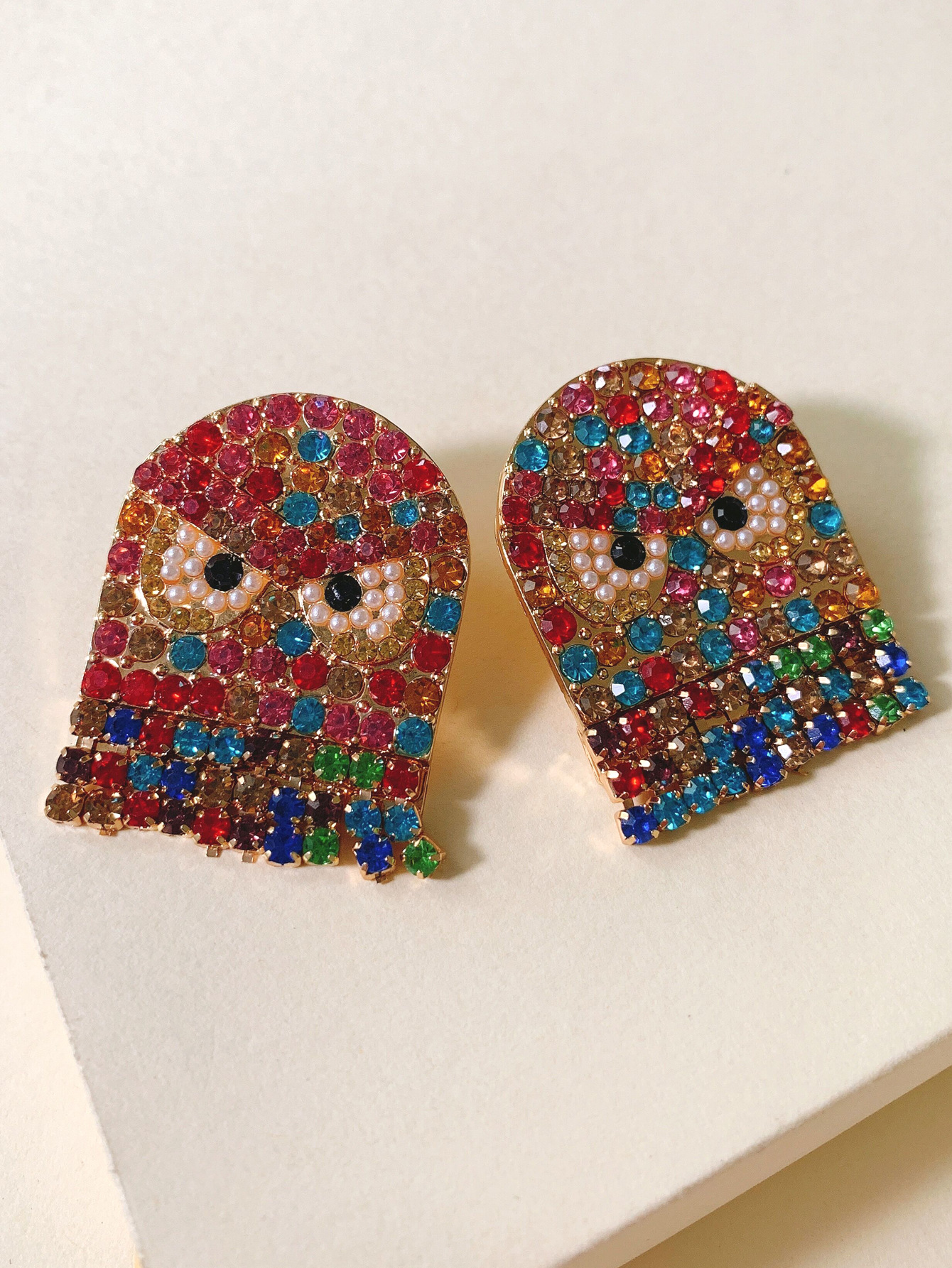 Earrings Exaggerated Jewelry Owl Earrings Three-color Hot Cross-border E-commerce Wholesale Nihaojewelry display picture 6