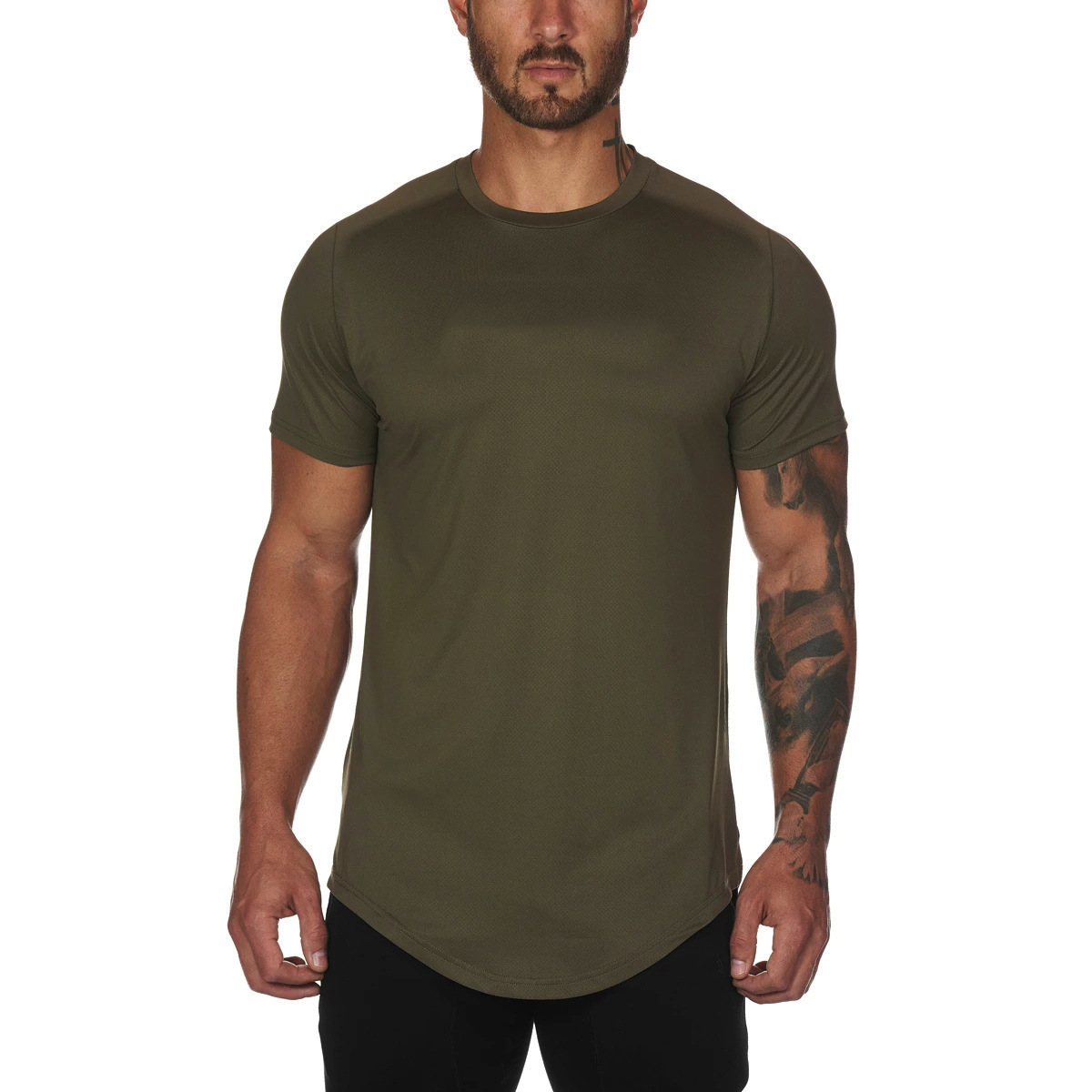 Hombres Color Sólido Camuflaje Estilo Simple Cuello Redondo Manga Corta Suelto Camiseta Hombre display picture 7