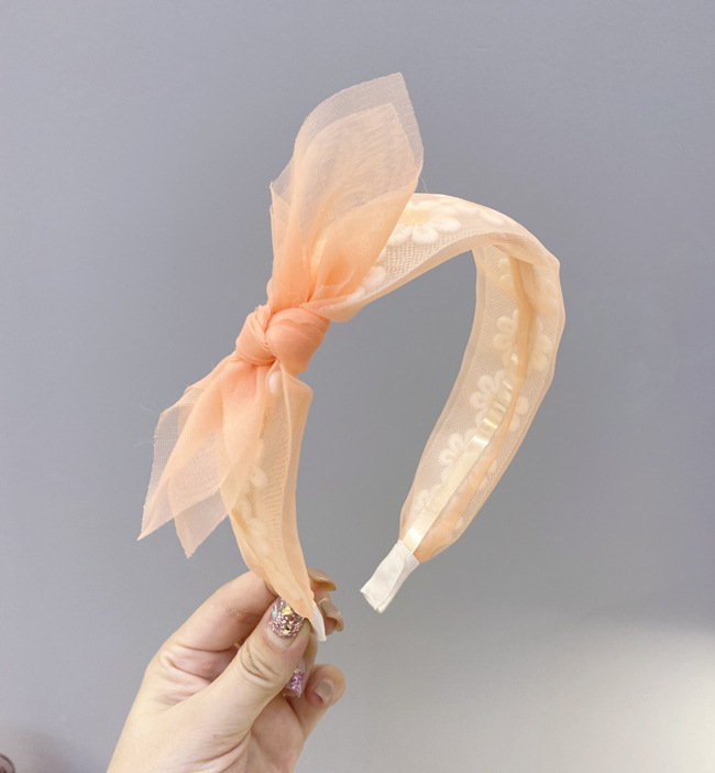 Korean Fashion  New Bow Small Daisy Flower Headband  Fresh  Sweet Headdress Gauze Headband Nihaojewelry Wholesale display picture 3