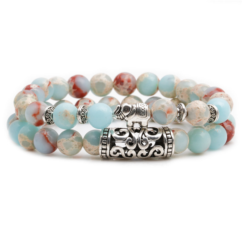 Fashion Owl Buddha Head Elbow Set Bracelet Lion Head Ghost Beaded Bracelet display picture 13