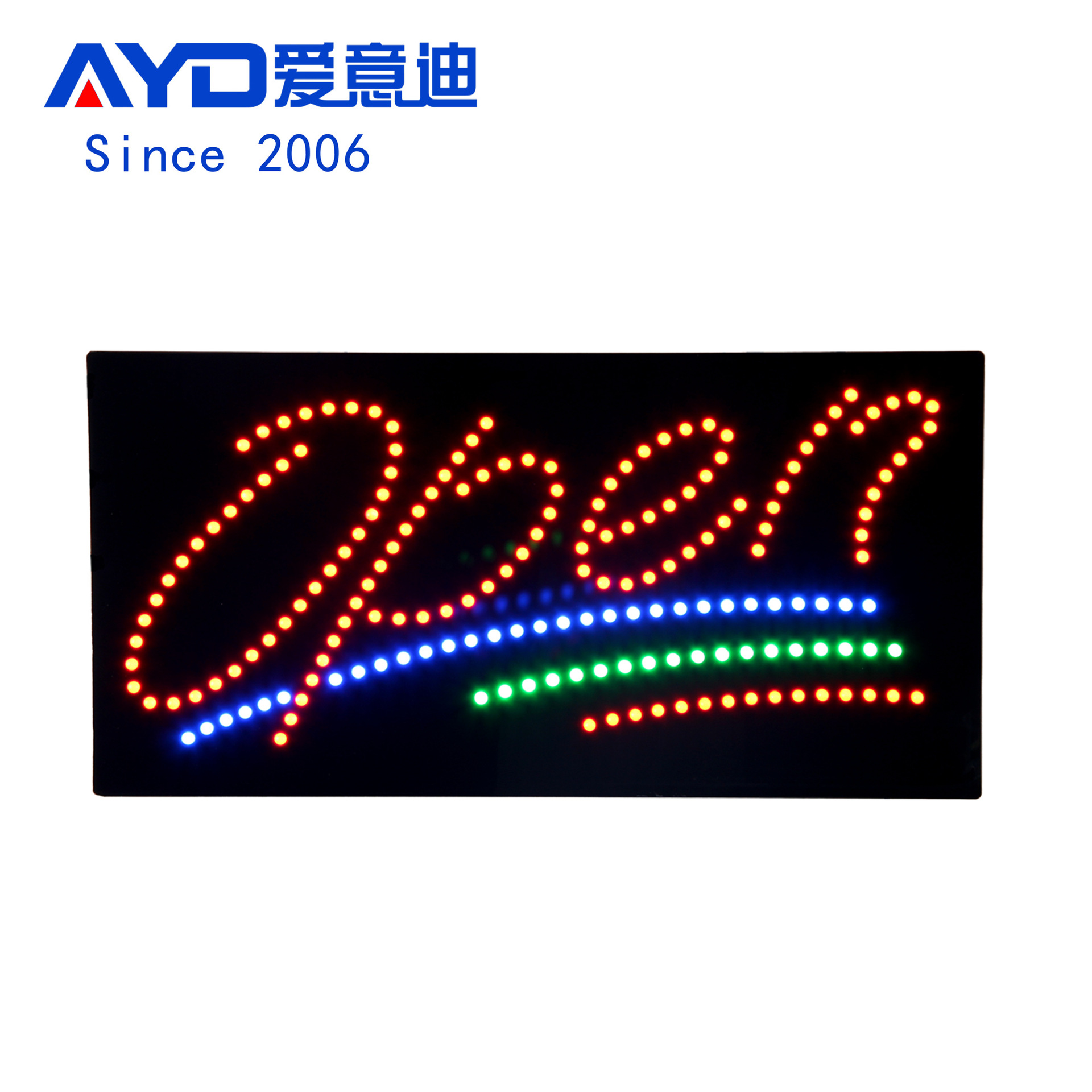 LED发光招牌标识广告牌店铺营业灯箱定 制LED OPEN SIGNS 24x48cm