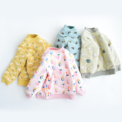 秋新款童装儿童长袖上衣男女童印花卫衣棉质休闲套头棉衣上衣外套|ms
