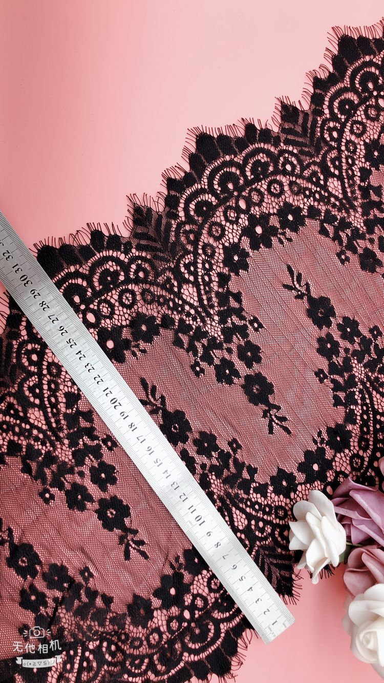 睫毛蕾丝花边睫毛花边弹力睫毛花边厂里直销806#宽度35CM