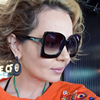 Trend square sunglasses, retro fashionable glasses solar-powered, European style, internet celebrity, 2020