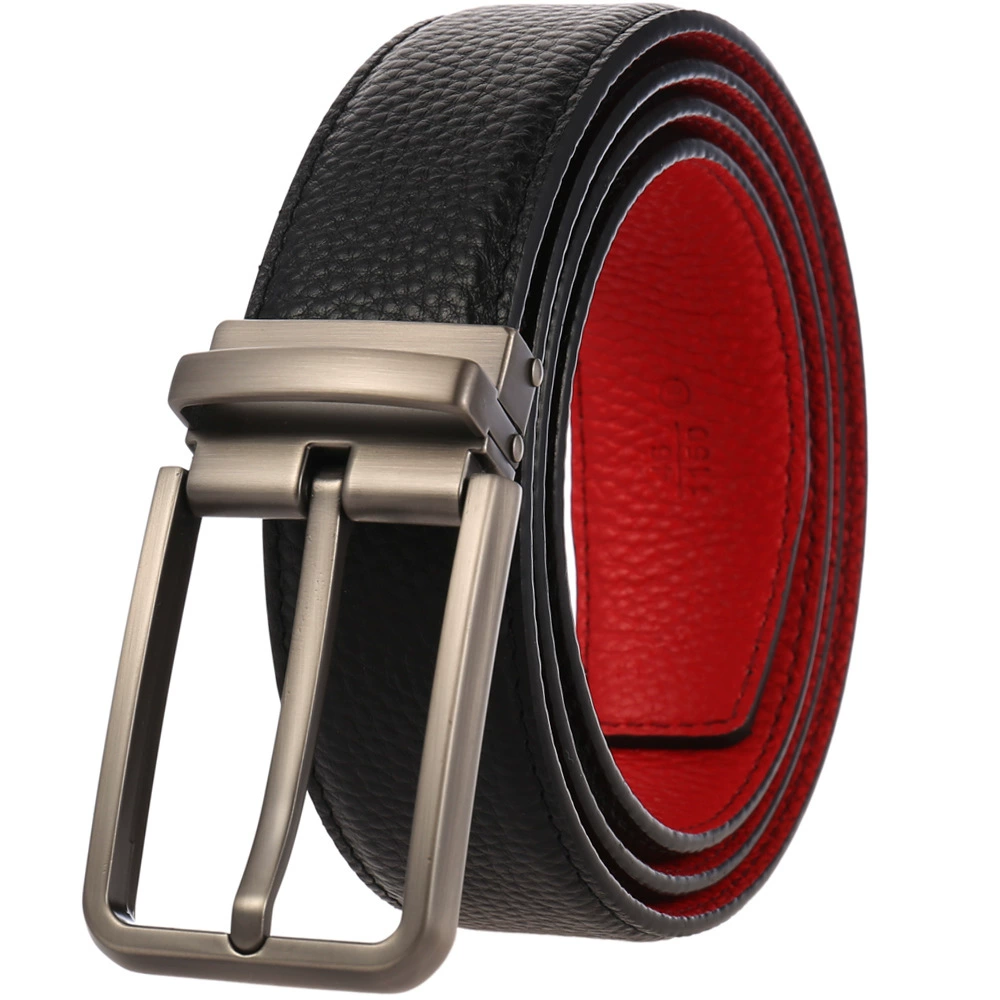Leather belt for leisure, cowhide