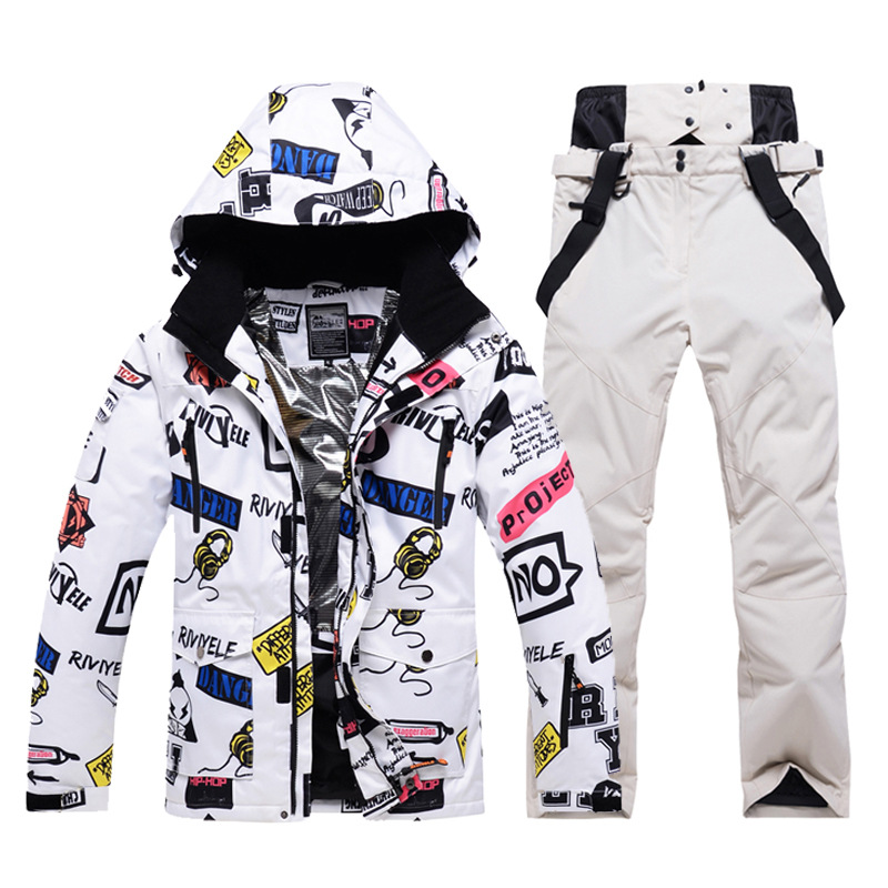 跨界电商滑雪服套装男防风防水保暖透气一件代发单双板滑雪衣裤