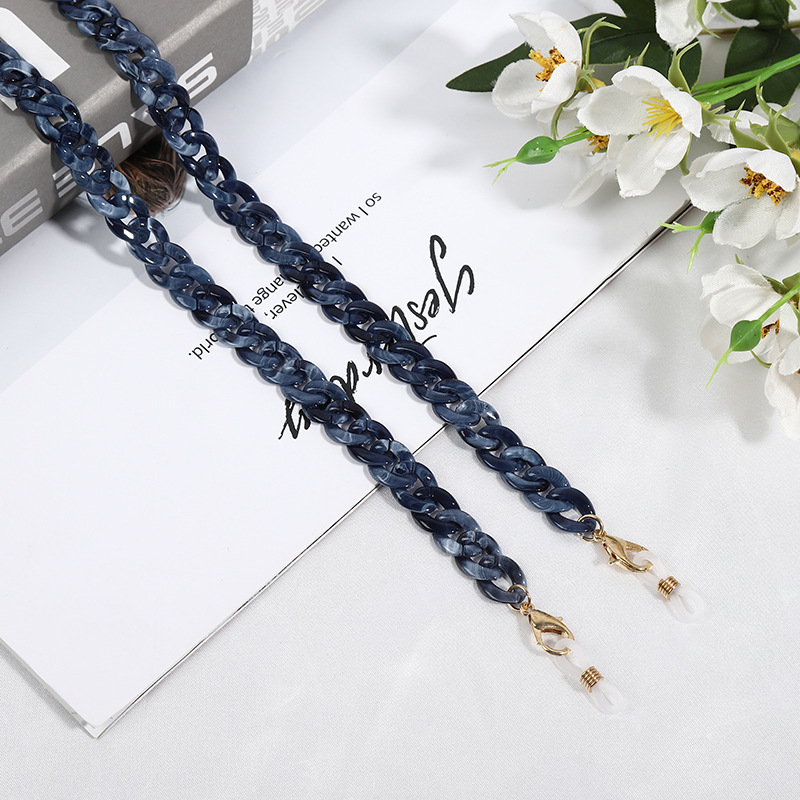 Solid Color Pattern Women'S Gender Simple Style Style Simple Style Solid Color Arylic Women'S Glasses Chain