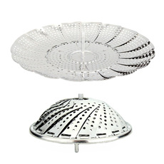 多功能缩放折叠蒸笼 不锈钢蒸架蒸盘 百变蔬菜水果盘 不锈钢厂家