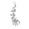 Earrings, crystal earings, ear clips, diamond encrusted, flowered, wholesale