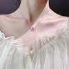 Pendant, design necklace, brand chain for key bag , silver 925 sample, moonstone, simple and elegant design, 2020