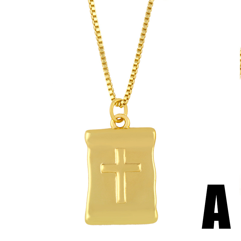 hip hop square pendant necklace
