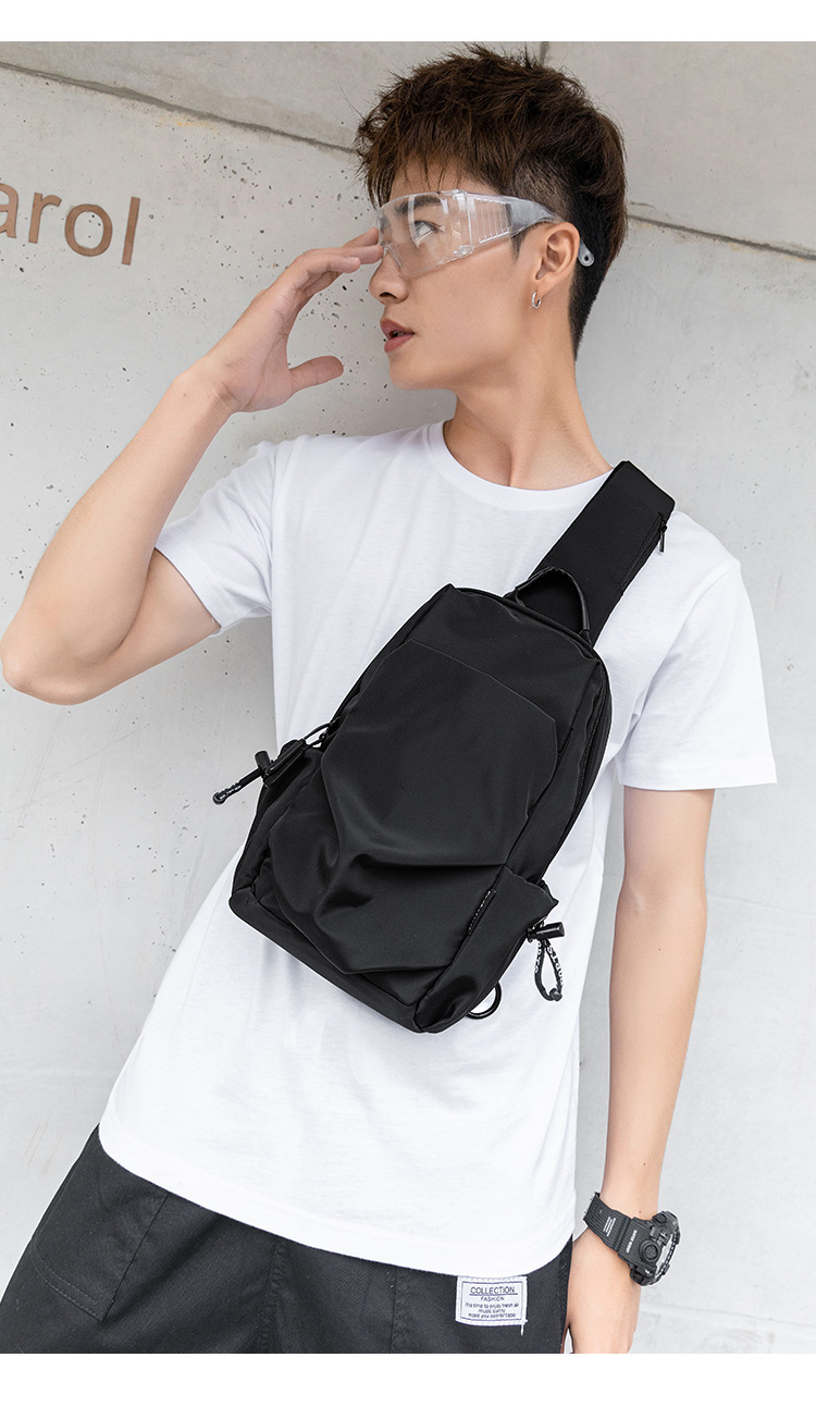 Chest Bag, Casual Simple Shoulder Messenger Bag Multifunctional Fashion Brand Crossbody Backpack Small Fashion Messenger Bag_voghion.com