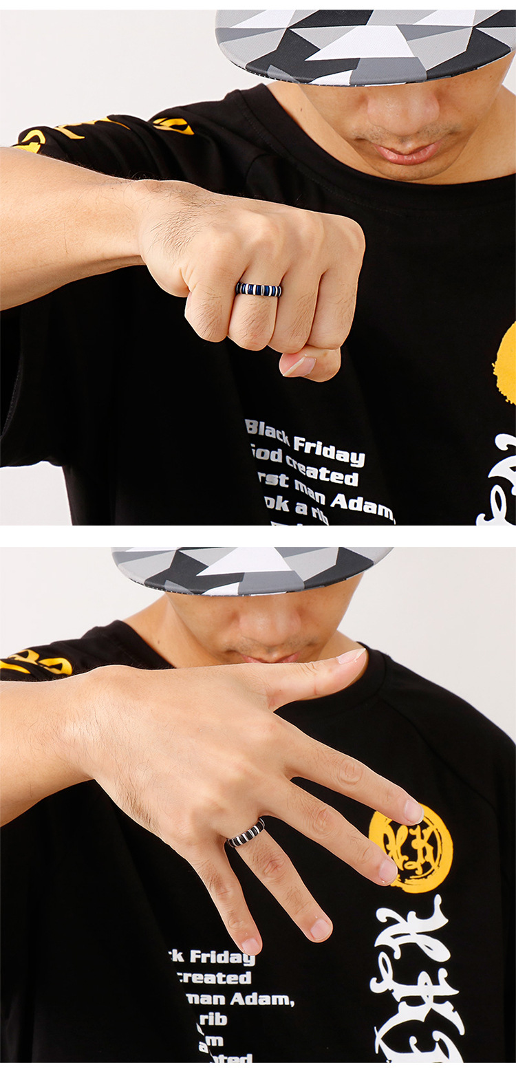 1 Piece Quantity Daily Occasion Punk Simple Style Geometric Stainless Steel Plating Men's Rings